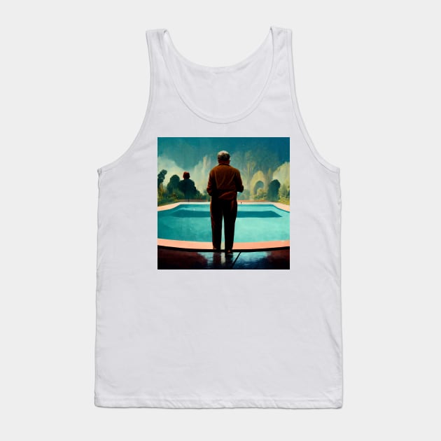 Man Looking over Pool Tank Top by endage